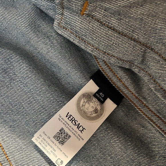Versace Denim Jacket Sz 40 (US 4) - Picture 7 of 12